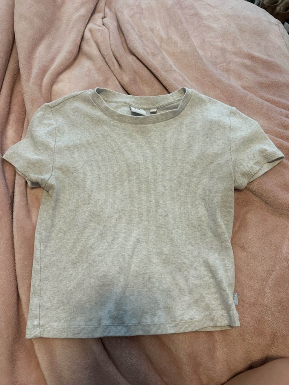 aritzia tna gray crop top